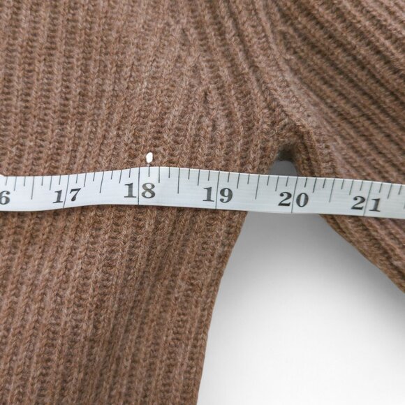 Italic Wool Cashmere Ribbed V-Neck Cardigan – Men's Size Small (Pecan) - Picture 7 of 16